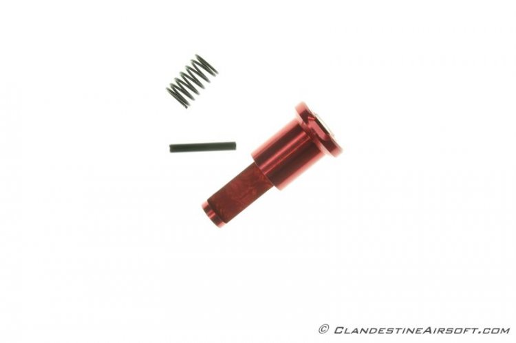 SHS CNC Aluminum M4 Forward Assist - Red - Click Image to Close